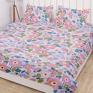 Cresenia Premium King Size Bedsheet (108" x 108") - 400 TC