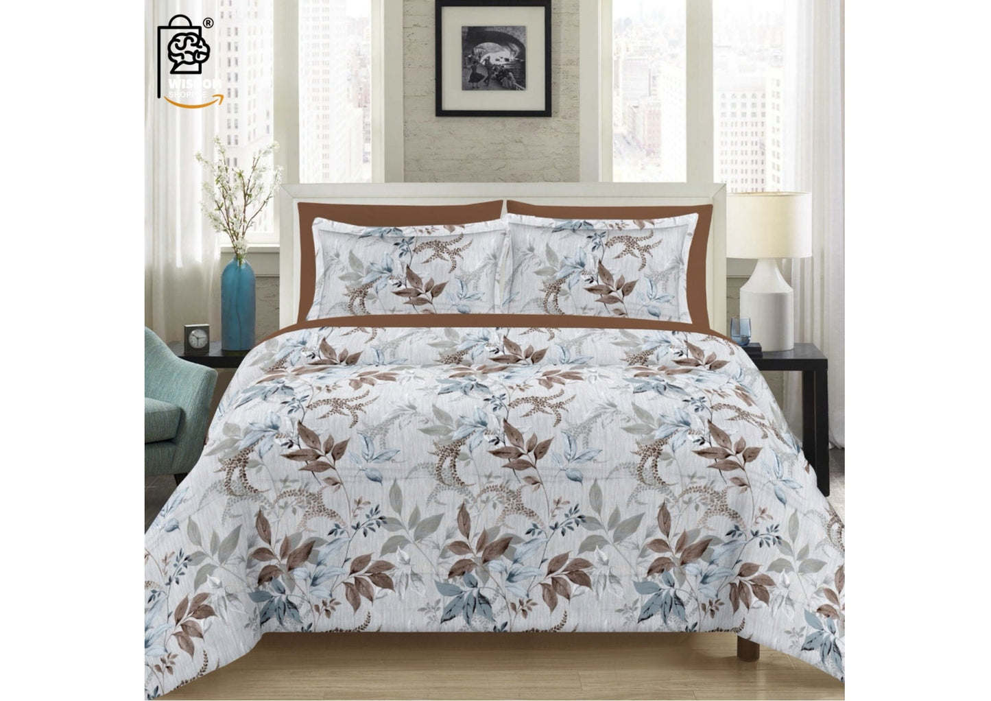 Solviera Premium King Size Bedsheet (108" x 108") - 400 TC