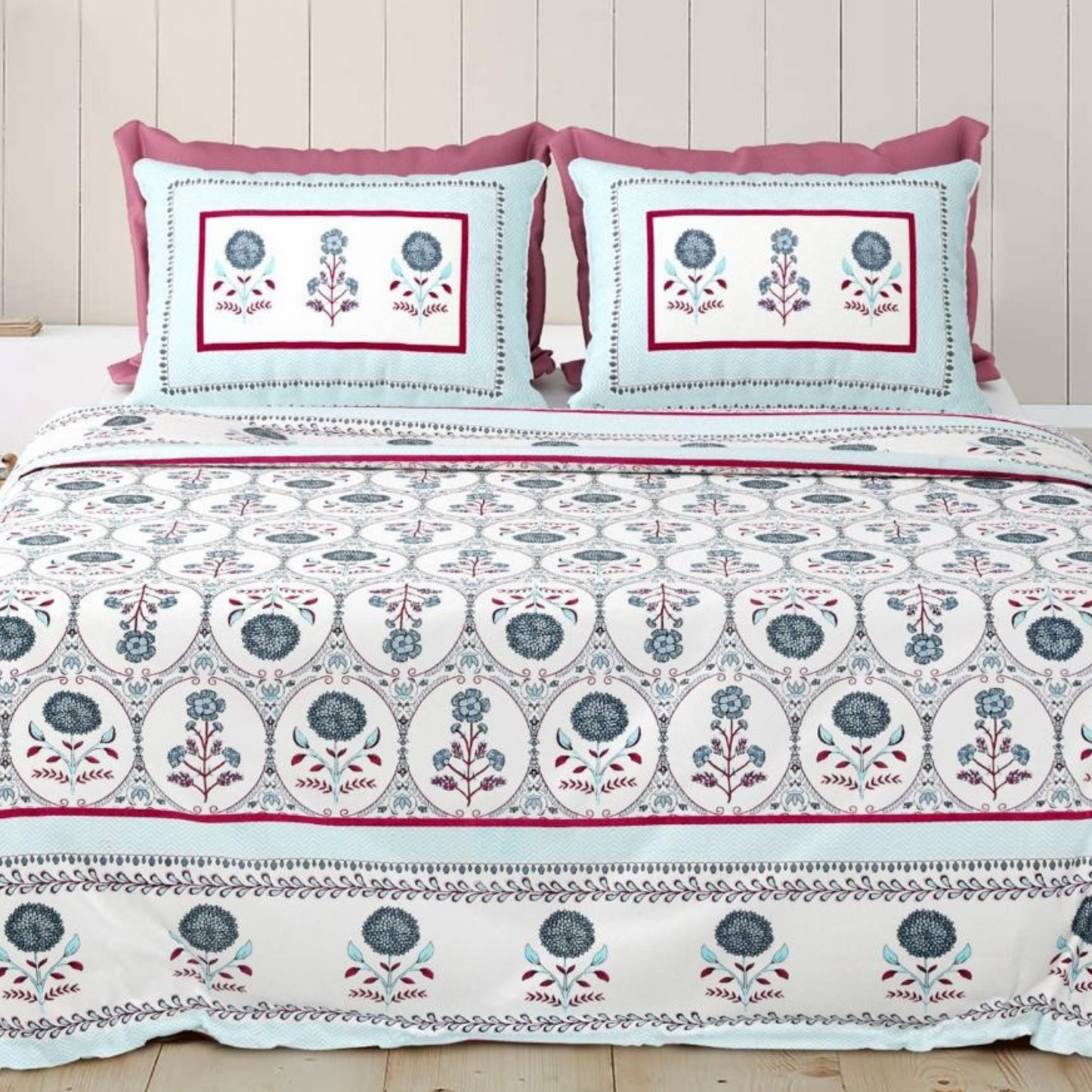 Parchaai Jaipuri Block Print - 400 TC - King Size (108 x 108)