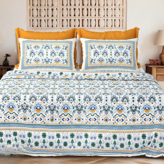 Virasat Jaipuri Block Print - 400 TC - King Size (108 x 108)