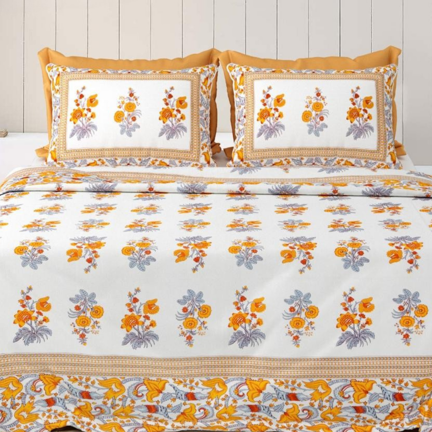Heer Jaipuri Block Print - 400 TC - King Size (108 x 108)
