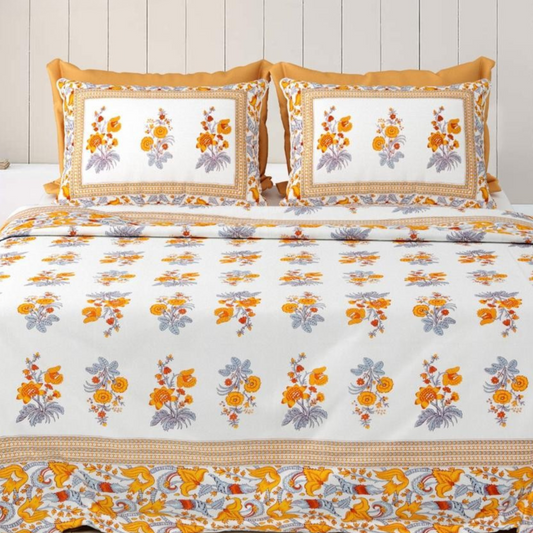 Heer Jaipuri Block Print - 400 TC - King Size (108 x 108)