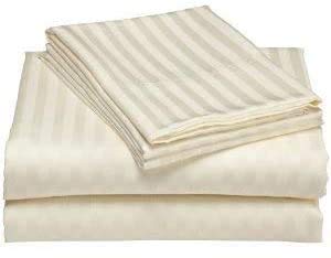 Beige Plain Premium King Size Bedsheet (108" x 108") 400 TC