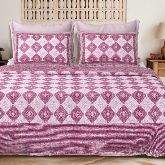 Aabshar Jaipuri Block Print - 400 TC - King Size (108 x 108)