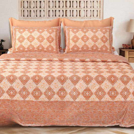 Nazraana Jaipuri Block Print - 400 TC - King Size (108 x 108)