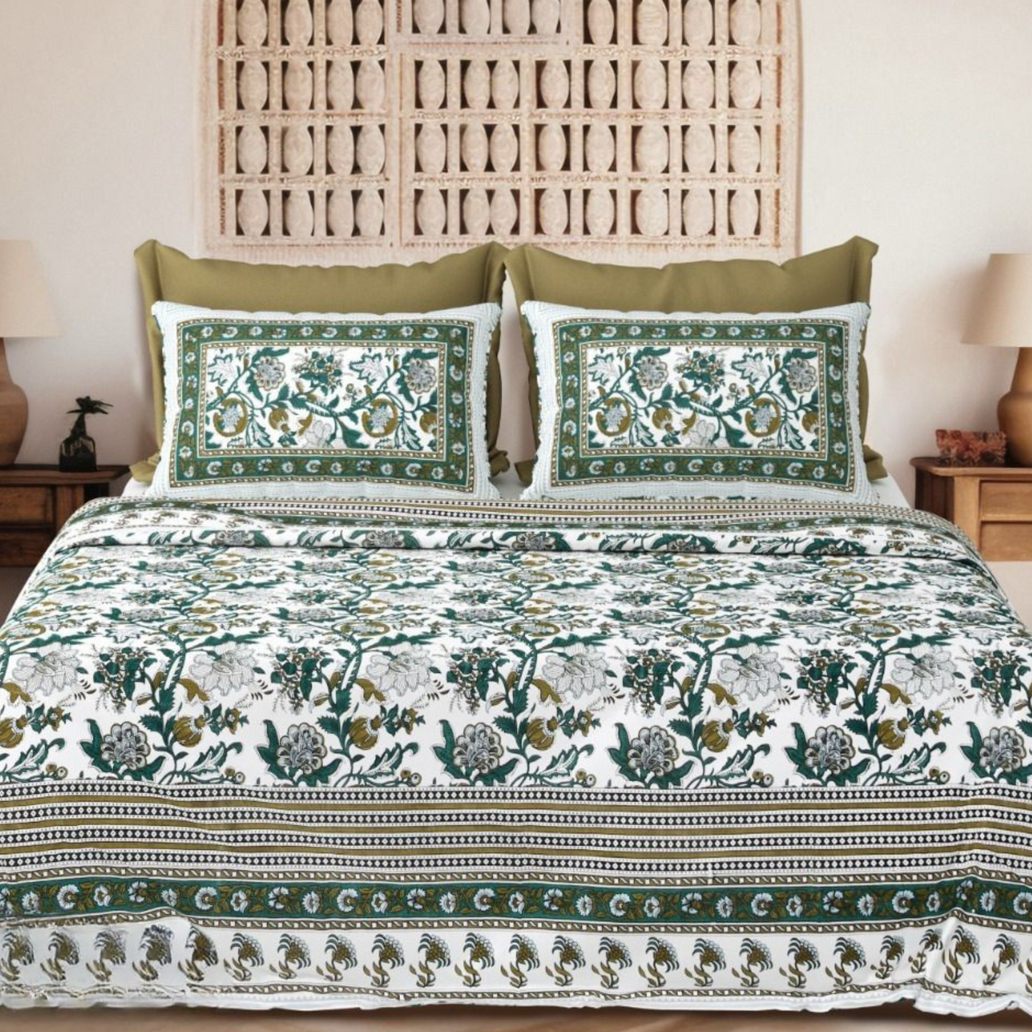 Khaas Jaipuri Block Print - 400 TC - King Size (108 x 108)