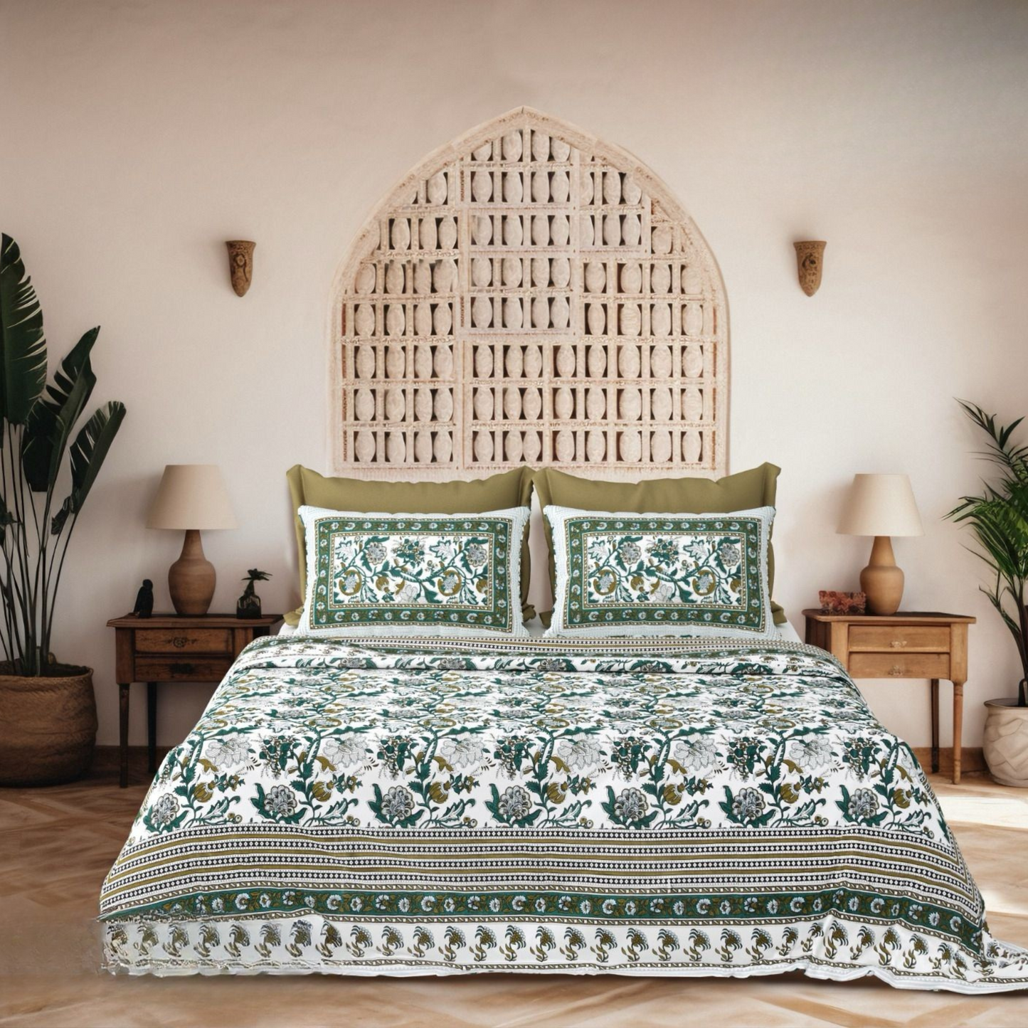 Khaas Jaipuri Block Print - 400 TC - King Size (108 x 108)