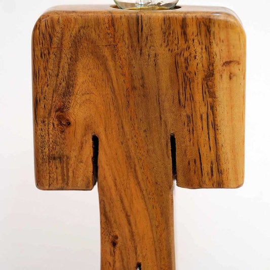 Wooden Couplet Table Lamp