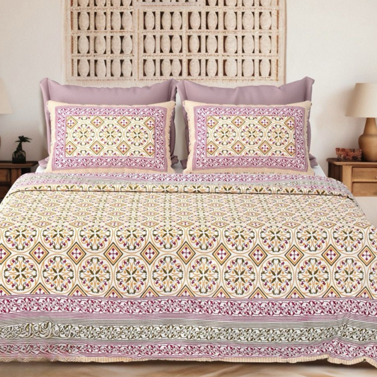 Misri Jaipuri Block Print - 400 TC - King Size (108 x 108)