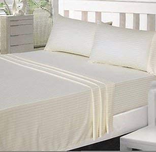Beige Plain Premium King Size Bedsheet (108" x 108") 400 TC