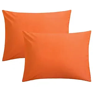 Orange Plain Premium King Size Bedsheet (108" x 108") 400 TC
