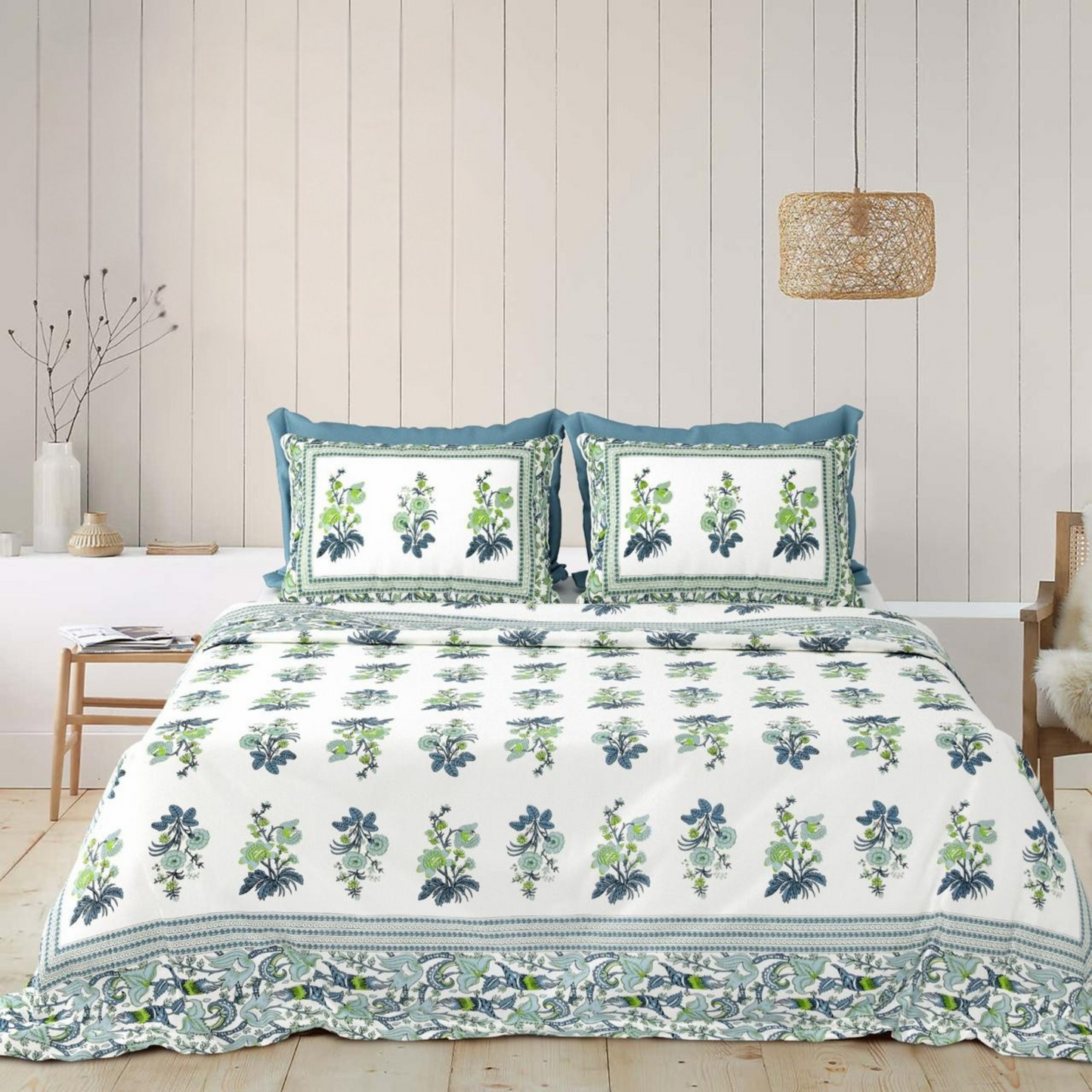 Rangrez Jaipuri Block Print - 400 TC - King Size (108 x 108)