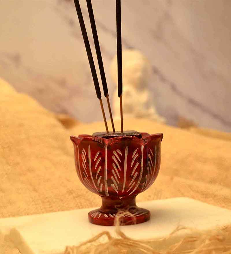 Rose Incense Holder (Marble Soapstone)