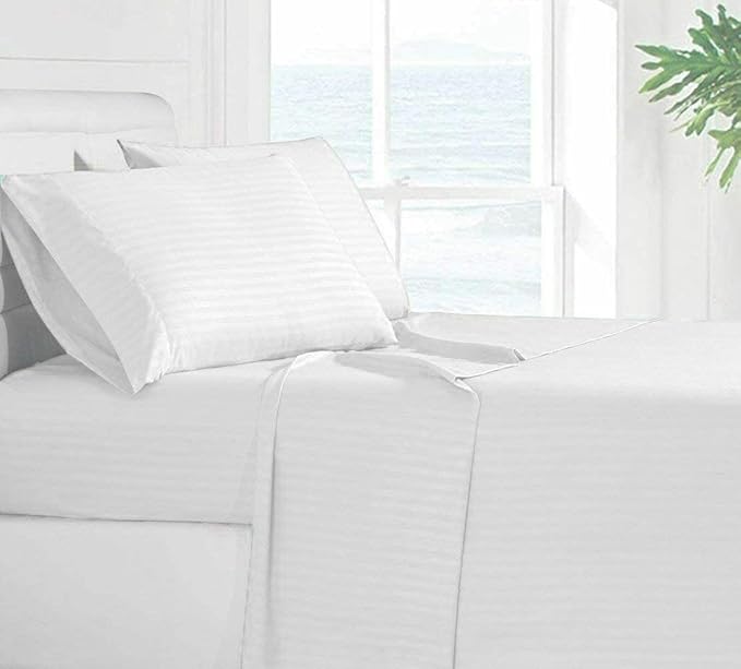 Off White Premium King Size Bedsheet (108" x 108") 300 TC