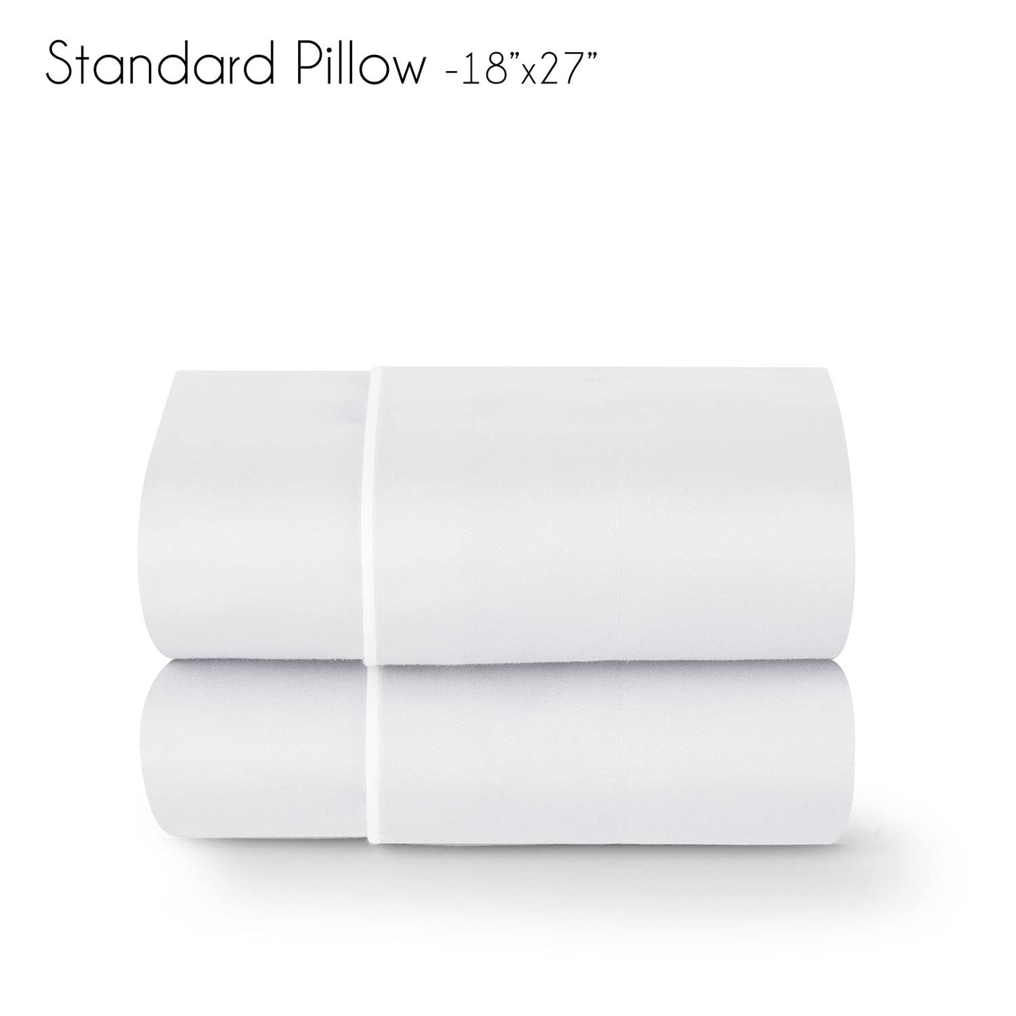 White Cotton Italian Cotton King Size Bedsheet (108" x 108") 500TC