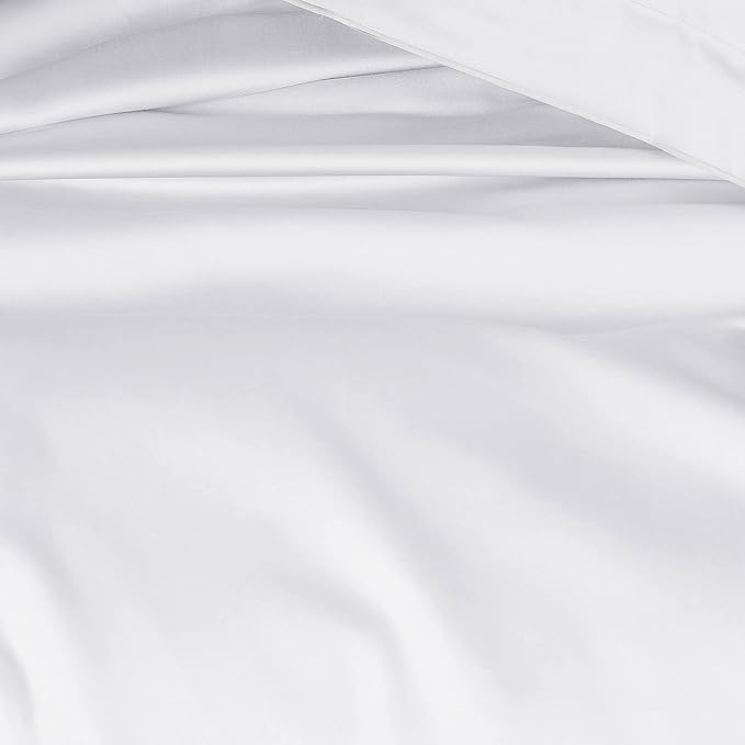 White Cotton Italian Cotton King Size Bedsheet (108" x 108") 500TC