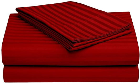 Red-Lined Premium King Size Bedsheet (108" x 108") 300 TC
