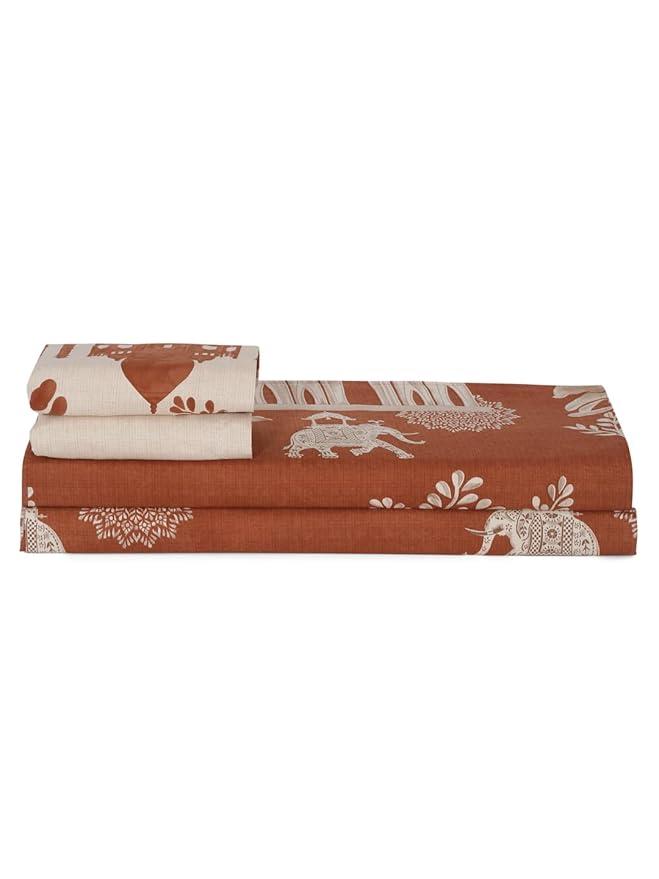 Cresara Premium King Size Bedsheet (108" x 108") - 400 TC