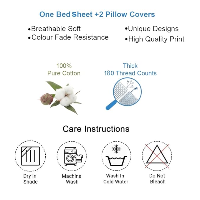 Plain White Cotton Premium King Size Bedsheet (108" x 108") 600TC