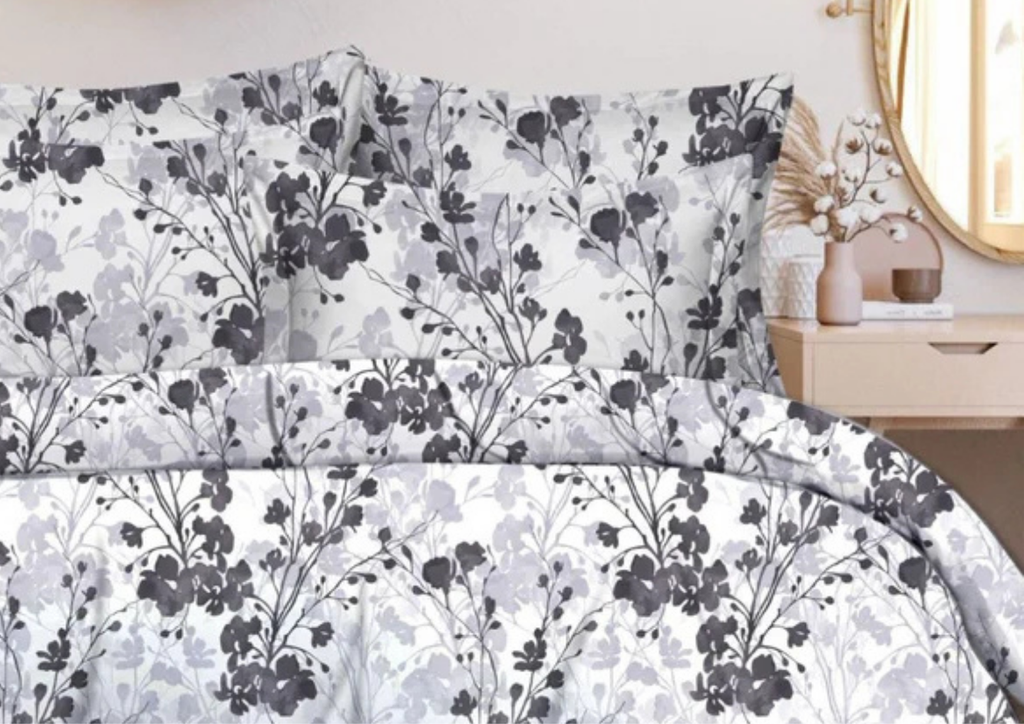 Bellovra Premium King Size Bedsheet (108" x 108") - 400 TC