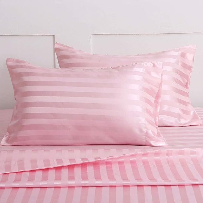 Peach-Silk Premium King Size Bedsheet (108" x 108") 300 TC