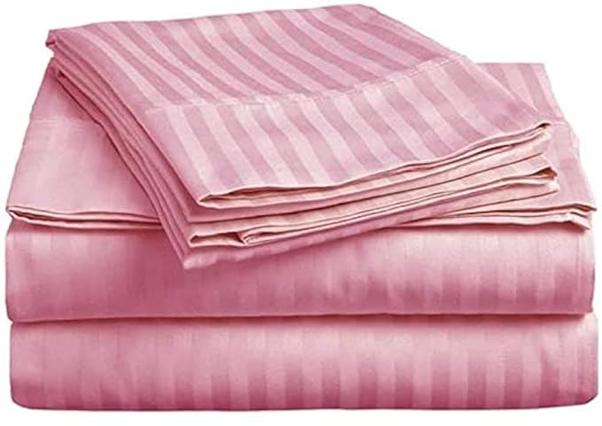 Peach-Silk Premium King Size Bedsheet (108" x 108") 300 TC