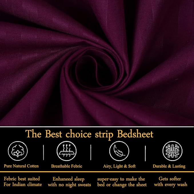 Fiora Premium Double Bedsheet (90" x 100") - 400 TC