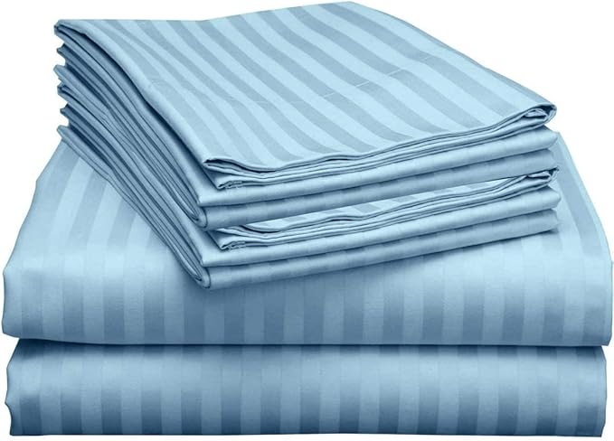 Ice-Blue Premium King Size Bedsheet (108" x 108") 300 TC