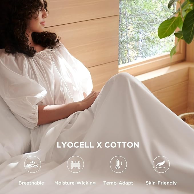 White Silk Plain Premium King Size Bedsheet (108" x 108") 300 TC