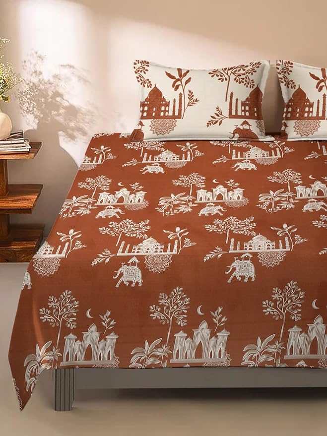Cresara Premium King Size Bedsheet (108" x 108") - 400 TC