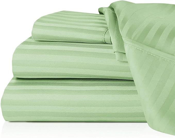 Light-Green Premium King Size Bedsheet (108" x 108") 300 TC