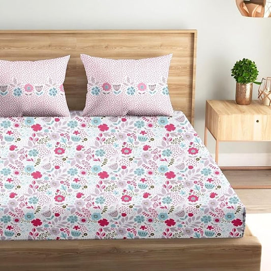 Florvessa Premium King Size Bedsheet (108" x 108") 300 TC