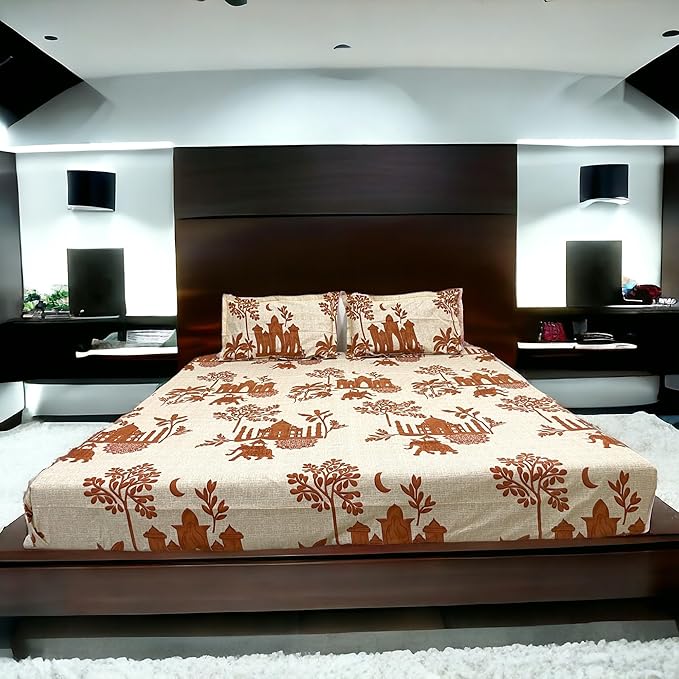 Feloria Premium King Size Bedsheet (108" x 108") - 400 TC