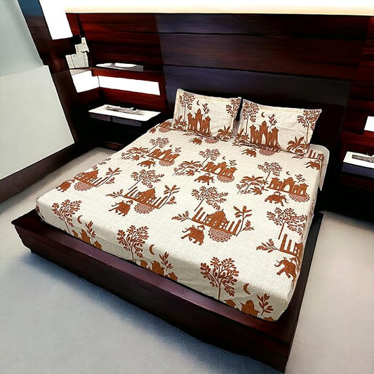 Feloria Premium King Size Bedsheet (108" x 108") - 400 TC