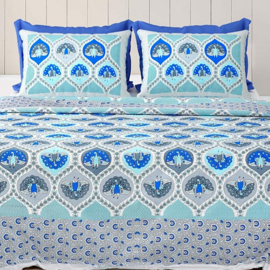 Mehmaan Jaipuri Block Print - 400 TC - King Size (108 x 108)