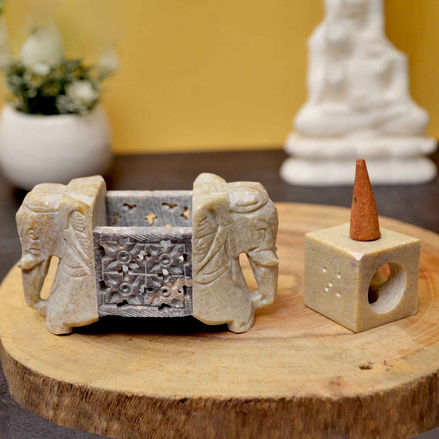 Elephant Incense Holder (Marble Soapstone)