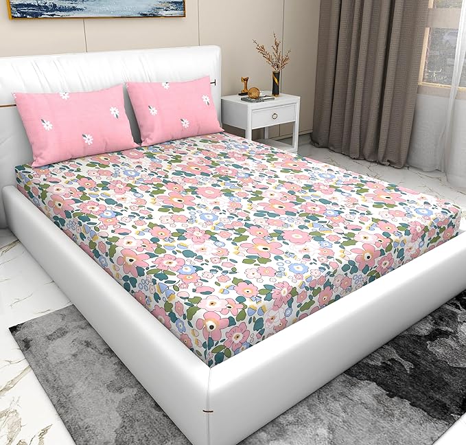 Cresenia Premium King Size Bedsheet (108" x 108") - 400 TC