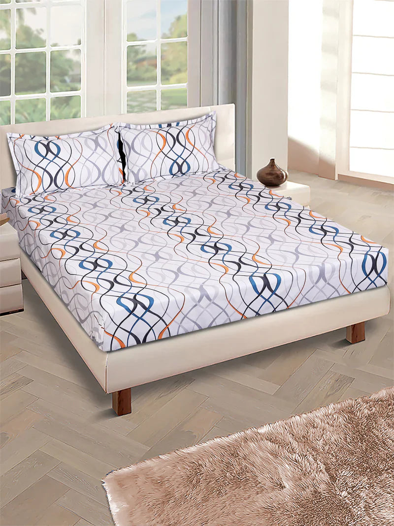 Zolisse Premium Queen Size Bedsheet (90" x 100") 300 TC