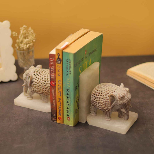 Elmer Elephant Marble Bookends