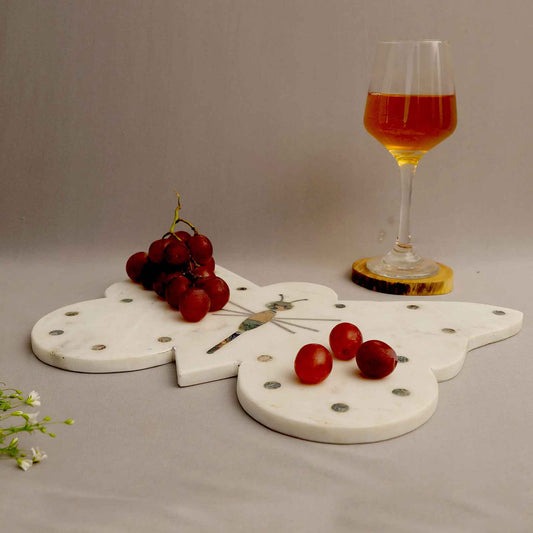 Butterfly Marble Cheese Board (Marble and Semi Precious Stone)