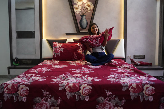 Snugglea Premium King Size Bedsheet (108" x 108"): 400 TC