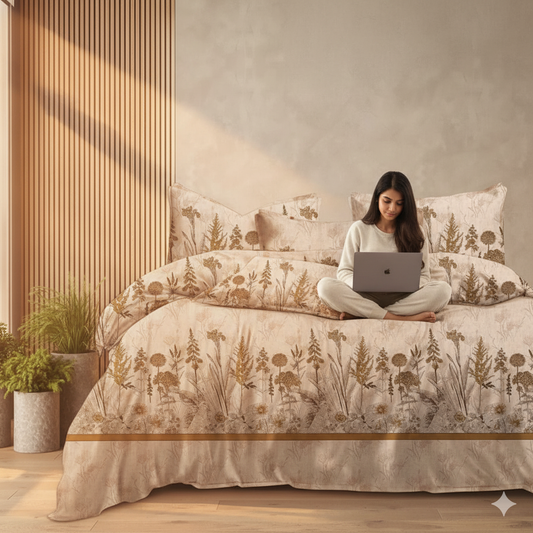 Enrivra Premium King Size Bedsheet (108" x 108") 400 TC