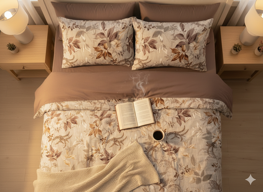 Aurithra Premium King Size Bedsheet (108" x 108")- 400 TC