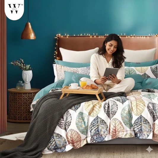 Clarenthae Premium King Size Bedsheet (108" x 108") - 400 TC