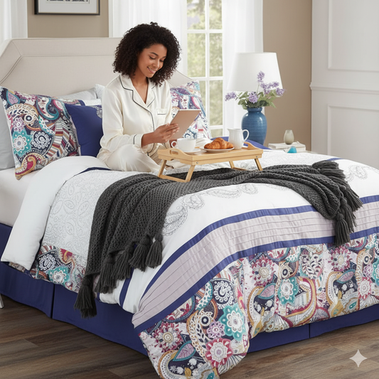 Belvessa Premium King Size Bedsheet (108" x 108") 400 TC