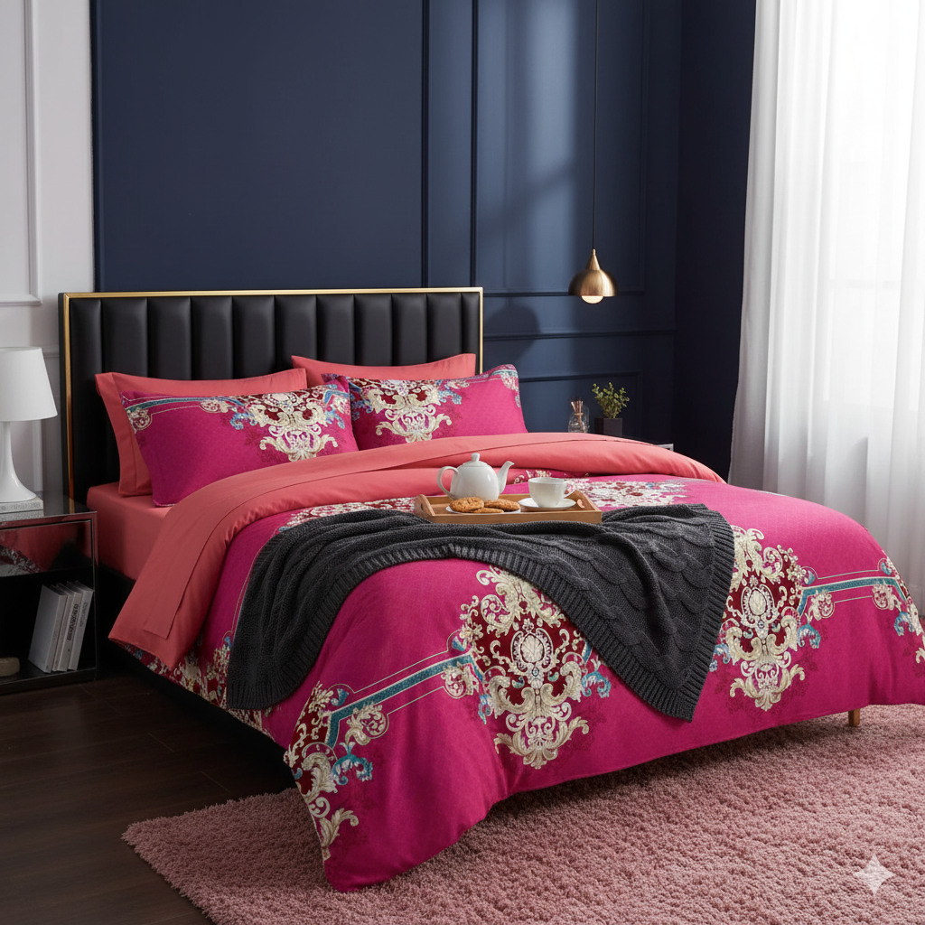 Lavessia Premium Queen Size Bedsheet (90" x 100") - 300 TC