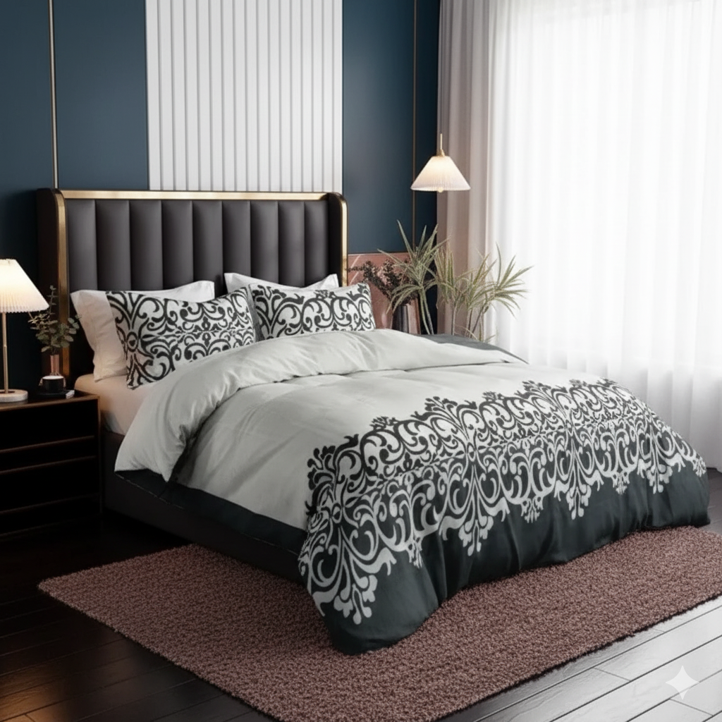 Brisoria Premium Queen Size Bedsheet (90" x 100")- 300 TC