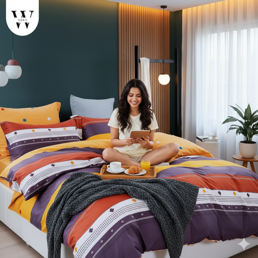 Belisrae Premium King Size Bedsheet (108" x 108") - 400 TC