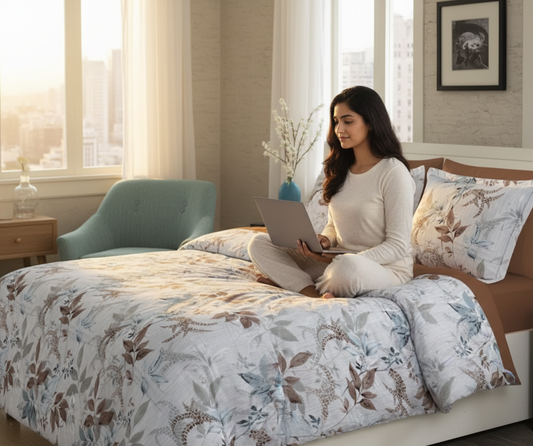 Pristine Premium King Size Bedsheet (108" x 108") - 300 TC