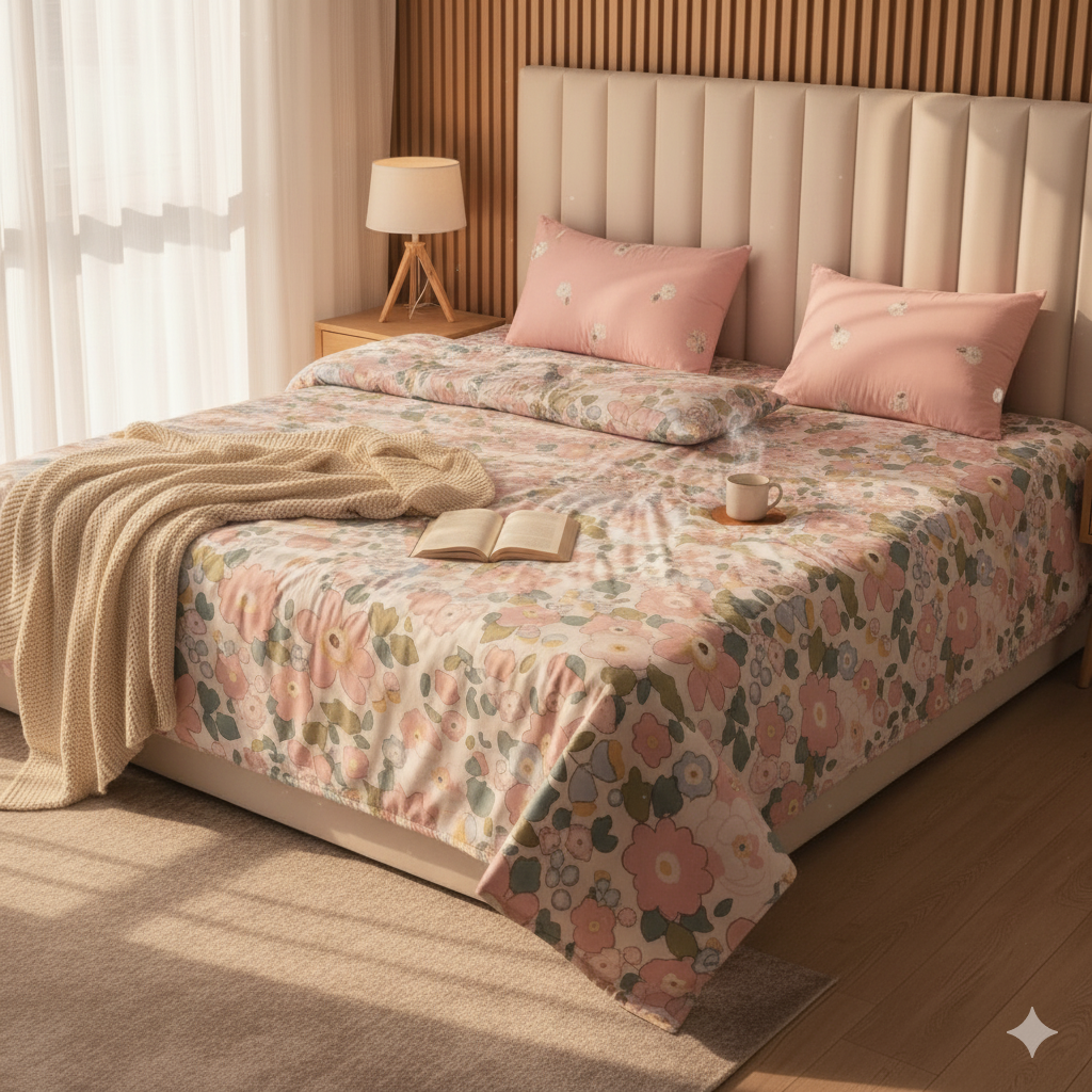 Cresenia Premium King Size Bedsheet (108" x 108") - 400 TC
